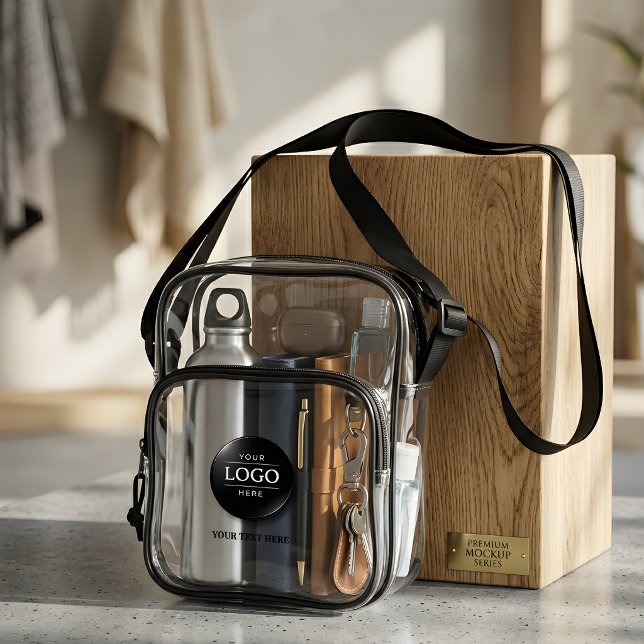 Personalized Branded See-Through Event Pouch Clear Crossbody Bag (Creator Uploaded)