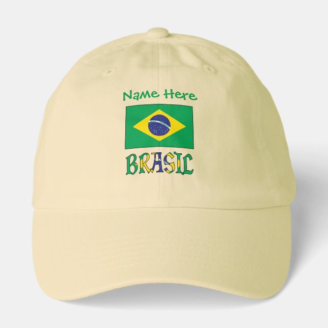 Personalized Brasil Bandera Hat (Front)