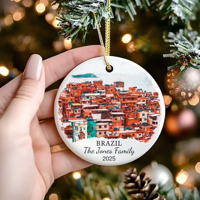 Personalized Brazil Ornament, Brazil Gift Ceramic Ornament (Creator Uploaded)