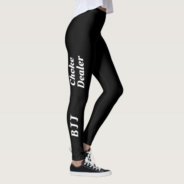 Personalized Brazilian Jiu Jitsu Black Belt Leggings (Right)