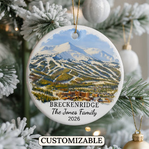 Personalized Breckenridge Ornament Custom Colorado