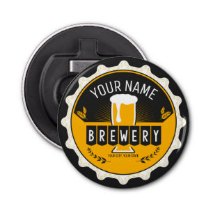 Personalized Brewery Beer Bottle Cap Bar  Bottle Opener