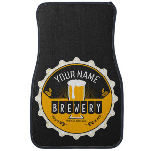 Personalized Brewery Beer Bottle Cap Bar Car Floor Mat