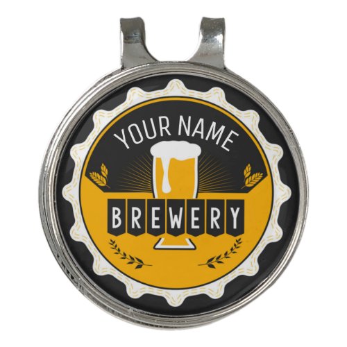 Personalized Brewery Beer Bottle Cap Bar  Golf Hat Clip