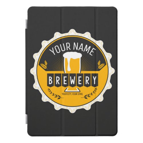 Personalized Brewery Beer Bottle Cap Bar iPad Pro Cover