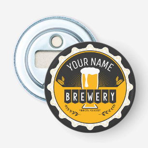 Personalized Brewery Beer Bottle Cap Bar  Opener