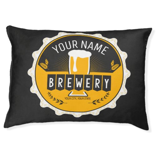 Personalized Brewery Beer Bottle Cap Bar Pet Bed