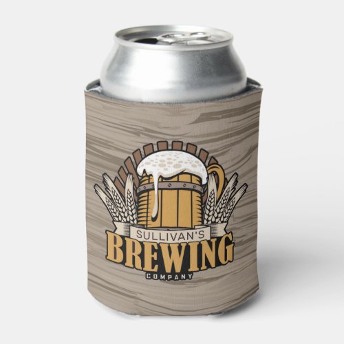 Personalized Brewery Beer Brewing Company Bar Can Cooler
