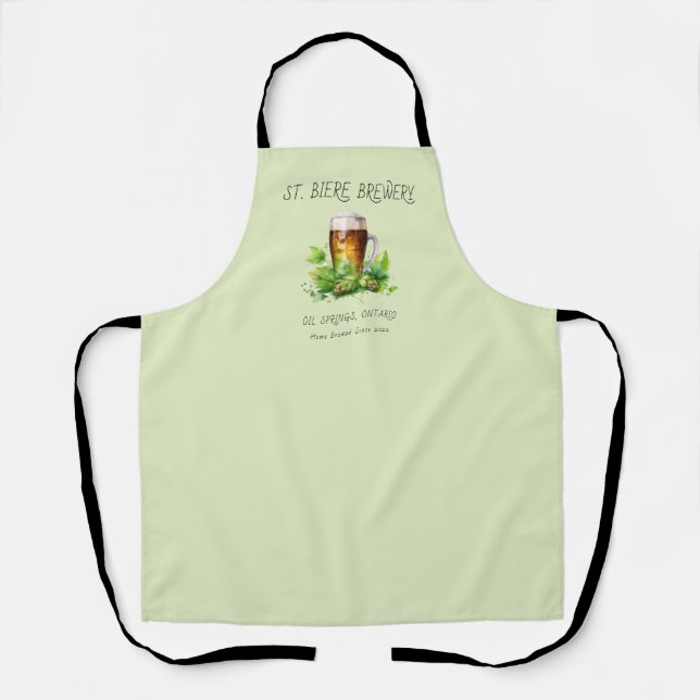 Personalized Brewery, Brewmaster, Beer, Hops Apron (Front)