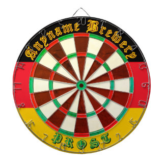Personalized Brewery German Flag Design Bar Decor Dart Board