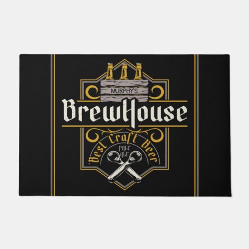 Personalized BrewHouse Best Craft Beer Ale Bar Doormat