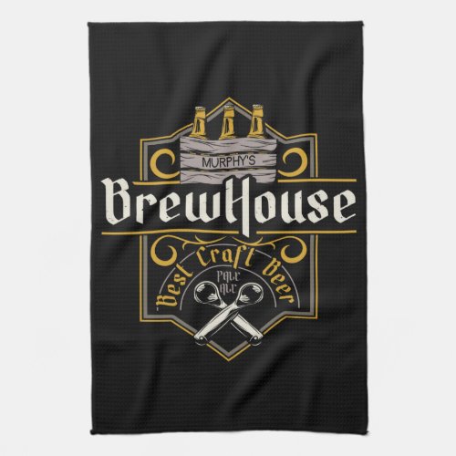 Personalized BrewHouse Best Craft Beer Ale Bar  Kitchen Towel