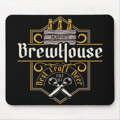 Personalized BrewHouse Best Craft Beer Ale Bar   Mouse Pad