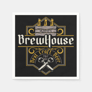 Personalized BrewHouse Best Craft Beer Ale Bar Napkins