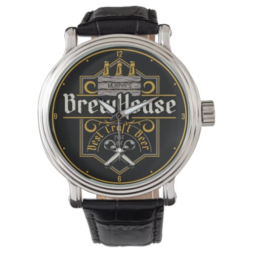 Personalized BrewHouse Best Craft Beer Ale Bar Watch