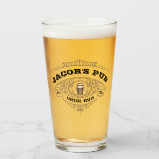 Personalized Brewing Pub Beer Glass