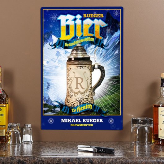 Personalized Brewmeister Metal Sign (Front)
