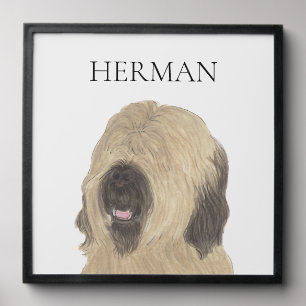 Personalized Briard Photo Print Peel And Stick Photo Tile