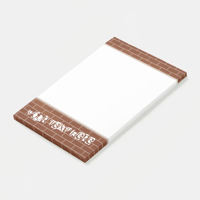 Personalized Brick Wall Post-it® Notes (Angled)