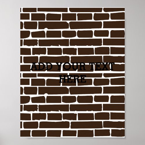 Personalized Brick Wall Poster