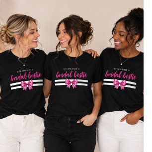 Personalized Bridal Bestie Bridesmaid Tri-Blend Shirt