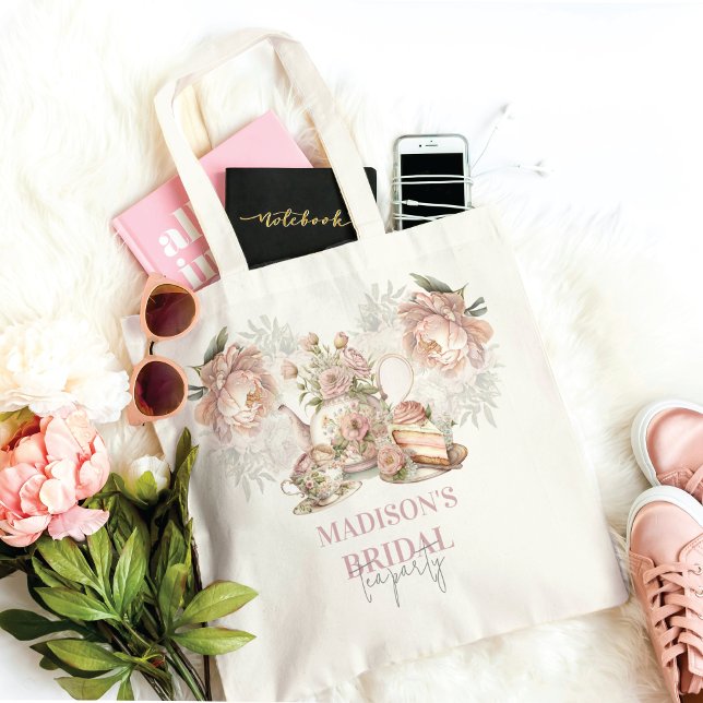 Personalized Bridal elegant Tea Party Tote Bag (Creator Uploaded)
