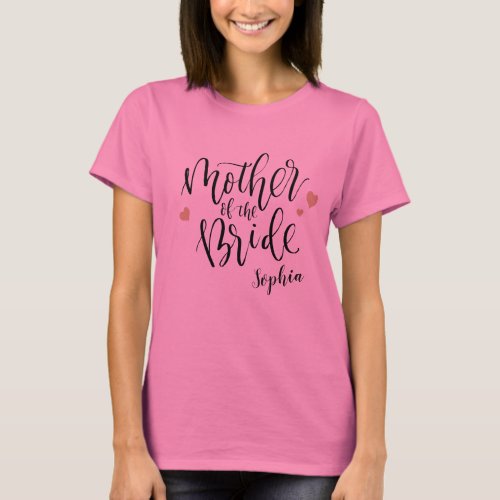 Personalized Bridal Party Mother Of The Bride T_Shirt