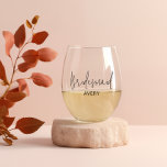 Personalized Bridal Party Wine Glass Set<br><div class="desc">Whether it's a bachelorette party,  bridal shower,  or the wedding day toast,  these glasses add a touch of elegance to every event. The unique personalization makes them a great thank-you gift,  symbolizing your appreciation in a way that's both thoughtful and practical.</div>