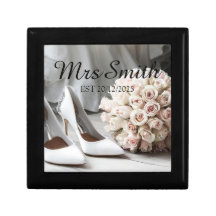 Personalized bridal photo Jewelry Keepsake Box