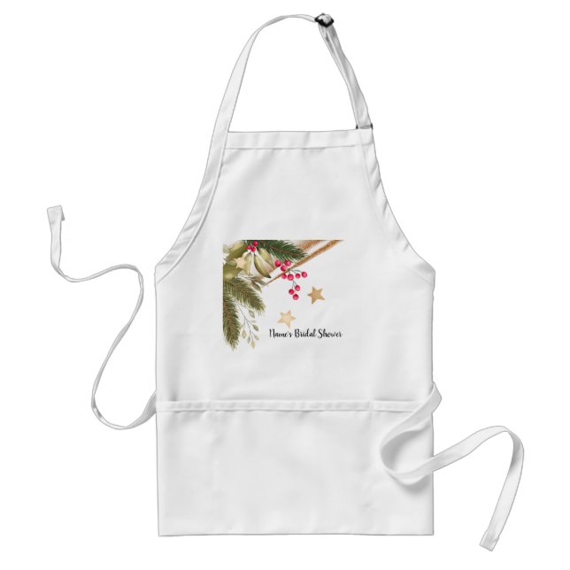 Personalized Bridal Shower Apron-Autographable!  A Adult Apron (Front)