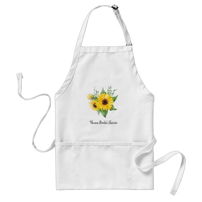 Personalized Bridal Shower Apron-Autographable!  A Adult Apron (Front)
