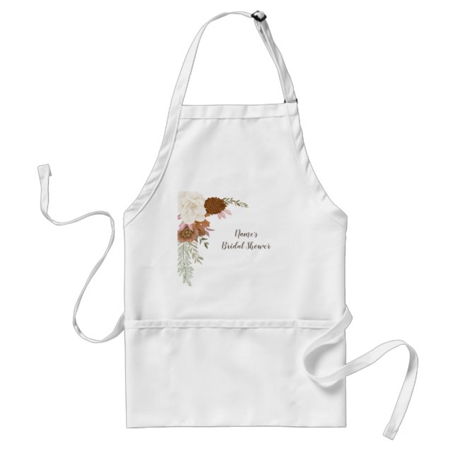 Personalized Bridal Shower Apron-Autographable!  A Adult Apron (Front)