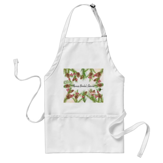 Personalized Bridal Shower Apron-Autographable!  A Adult Apron (Front)