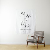 Personalized Bridal Shower Backdrop Miss To Mrs. (In Situ)
