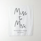 Personalized Bridal Shower Backdrop Miss To Mrs. (Front)