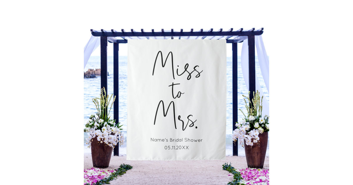 Miss to Mrs Backdrop, Boho Bridal Shower Decorations, Terracotta