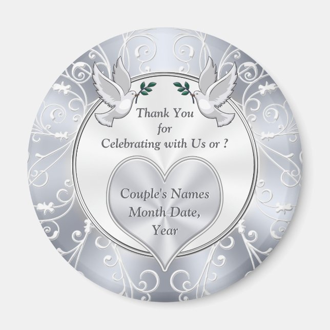 Personalized, Bridal Shower Favors BULK or Buy 1 Magnet (Front)