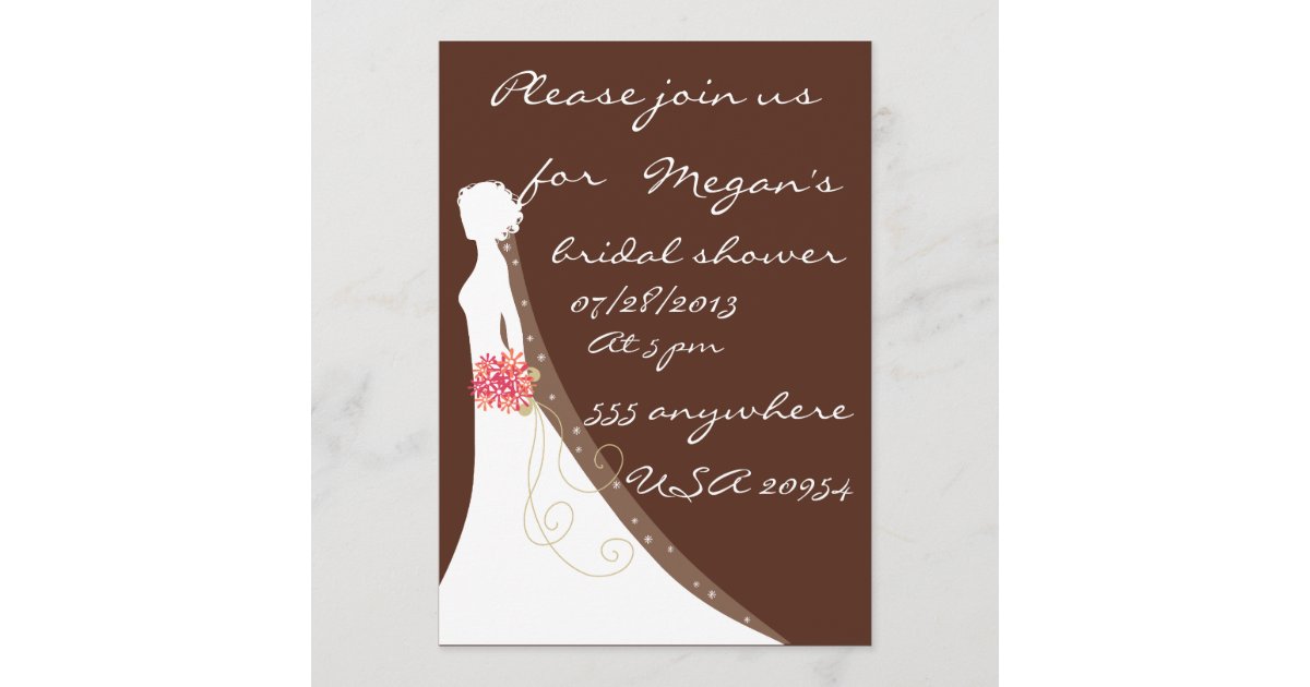 Personalized bridal shower invitation