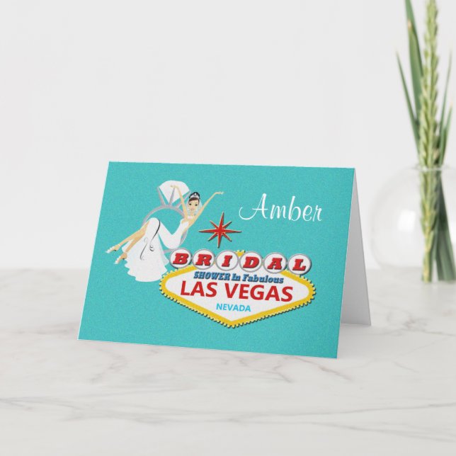 Personalized BRIDAL SHOWER Las Vegas Card (Front)