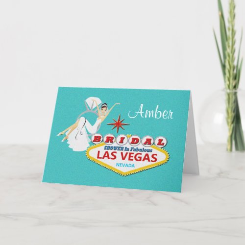 Personalized BRIDAL SHOWER Las Vegas Card