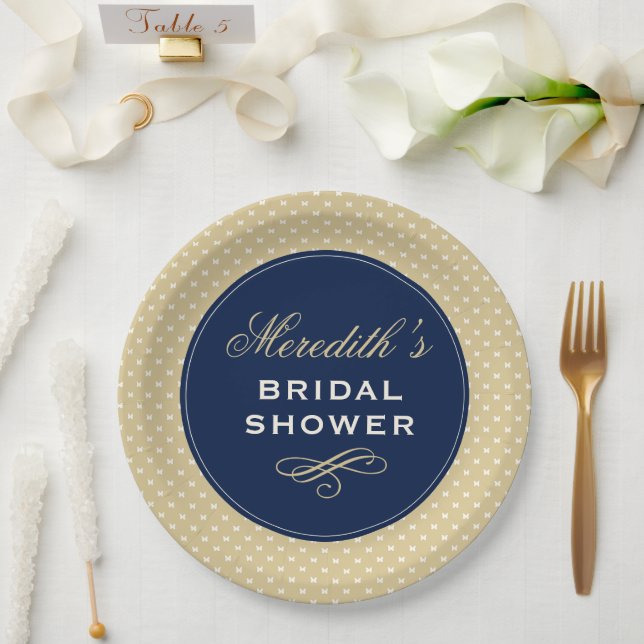 Personalized Bridal Shower Paper Plates (Wedding)