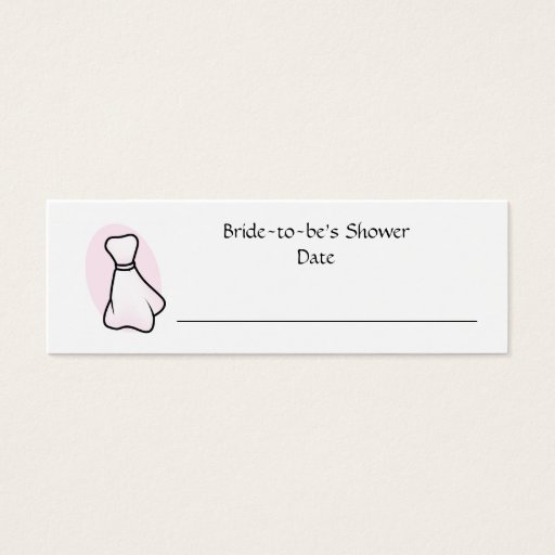 Customizable Personalized Bridal Shower Place Card Business Card