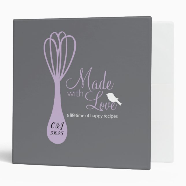 Personalized Bridal Shower Recipe Binder (Front/Inside)