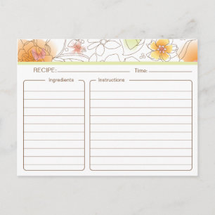 Personalized Bridal Shower Recipe Card