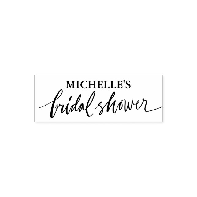 Personalized bridal shower self inking stamp (Design)
