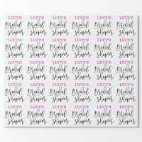 Personalized Green Bridal Shower Wrapping Paper, Zazzle