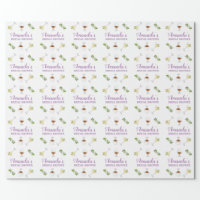 Goodbye Miss Hello Mrs Red White Bridal Shower Wrapping Paper, Zazzle