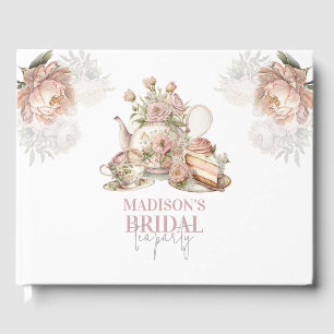 Personalized Bridal Tea Party floral Guest Book
