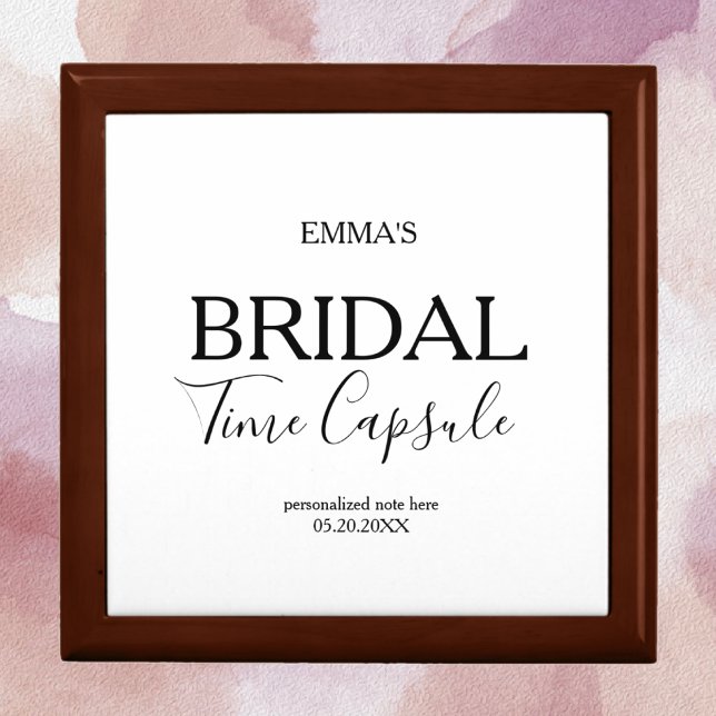 Personalized Bridal Time Capsule Wood Keepsake Box (Creator Uploaded)