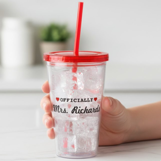 Personalized Bridal Wedding Acrylic Tumbler (Creator Uploaded)
